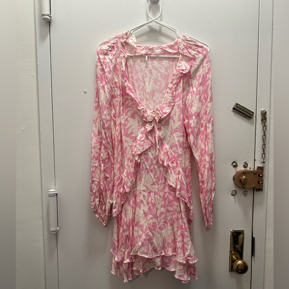 Free People Long-sleeve Floral Dress
